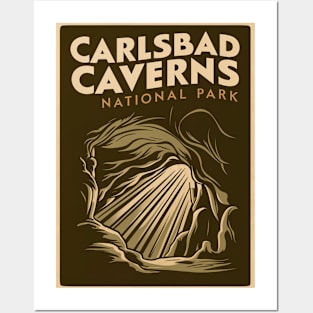 Vintage Retro Carlsbad Caverns National Park Posters and Art